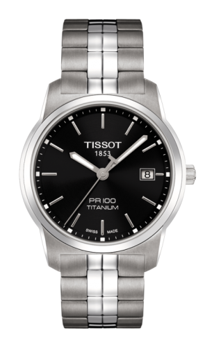 Tissot PR 100 Quartz 38 Titanium / Black / Bracelet